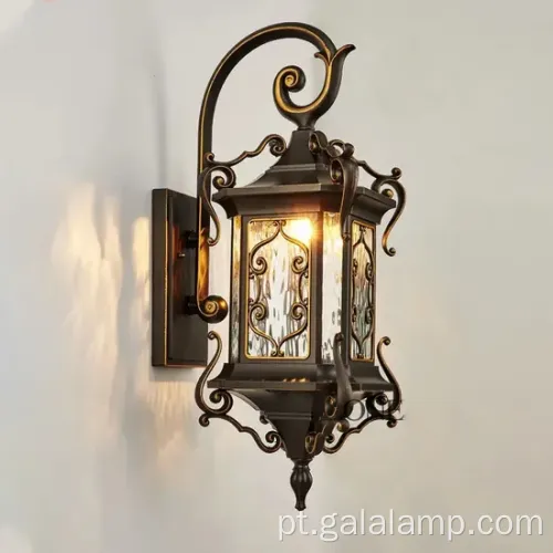 Lâmpada de jardim à prova d'água européia para iluminação de parede externa